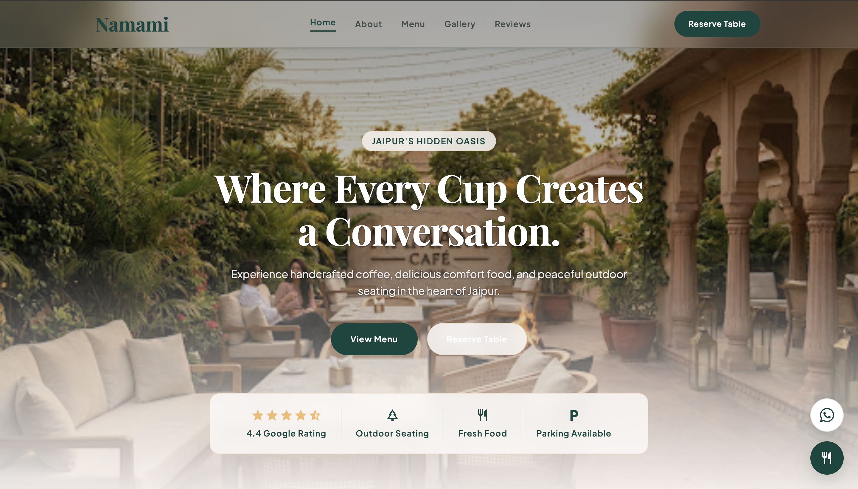 Namami Cafe Digital Experience