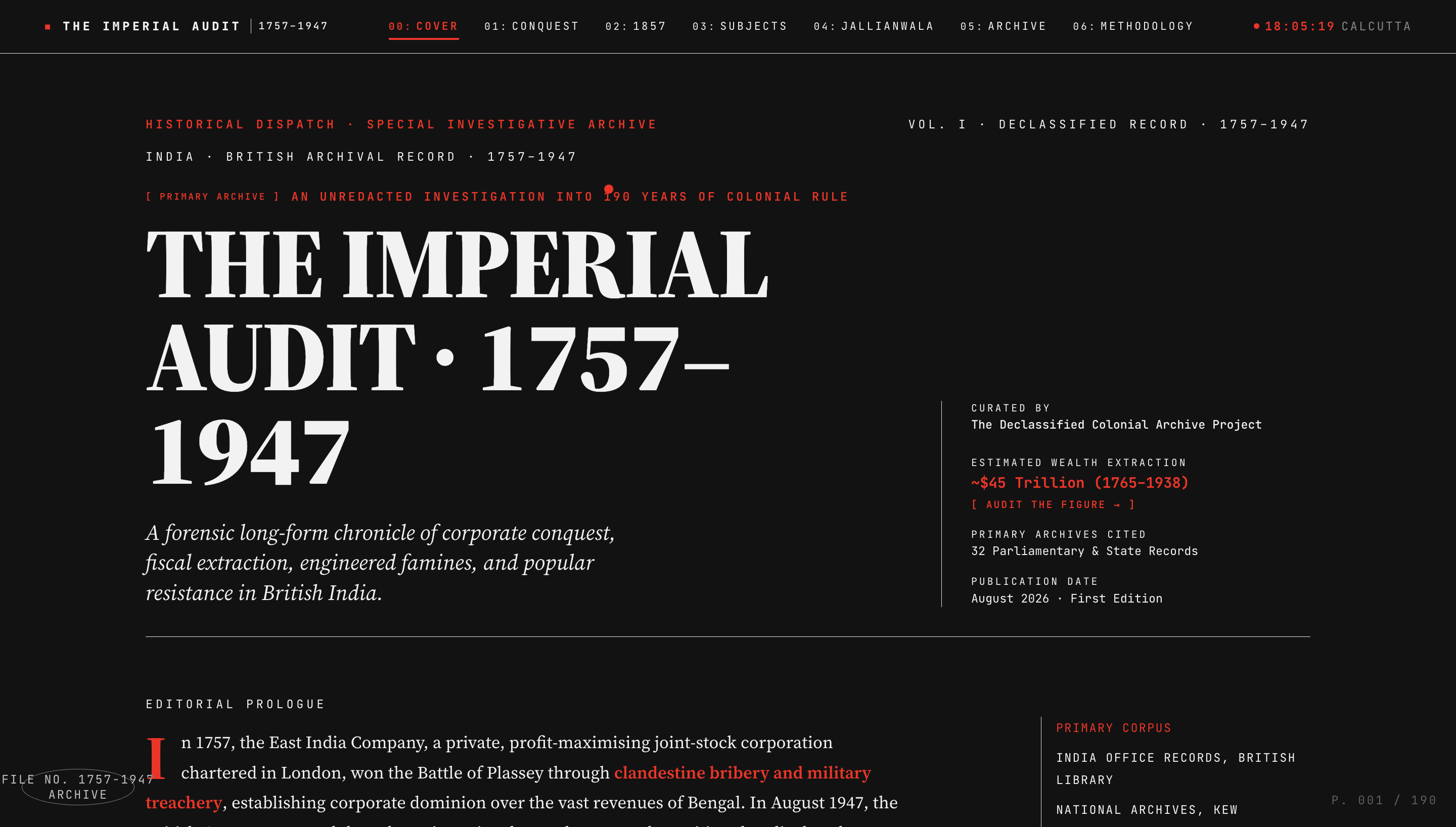 The Imperial Audit Archive